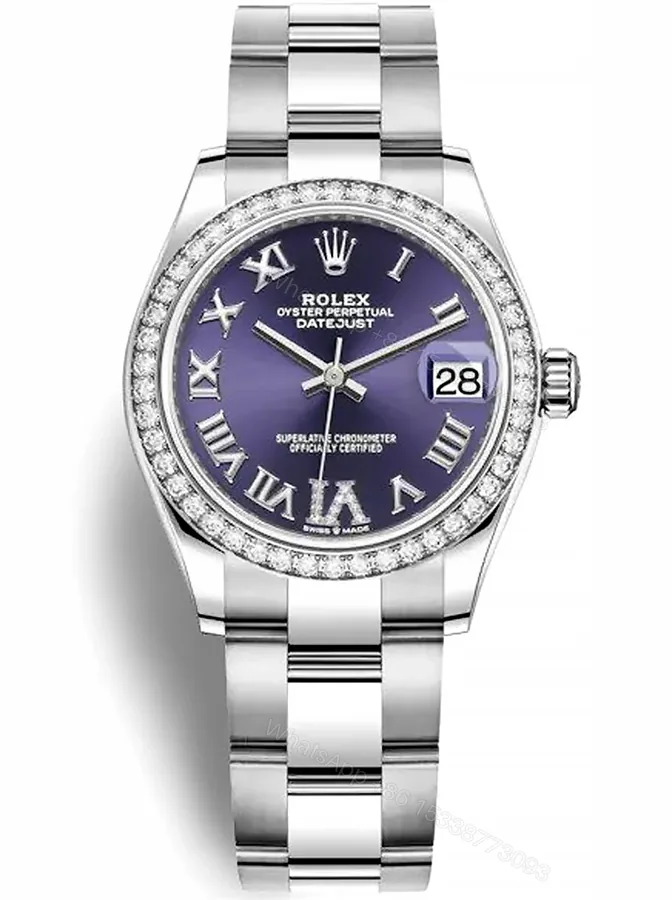View 1 of Replica Rolex Datejust Aubergine Dial 278384RBR 31 mm