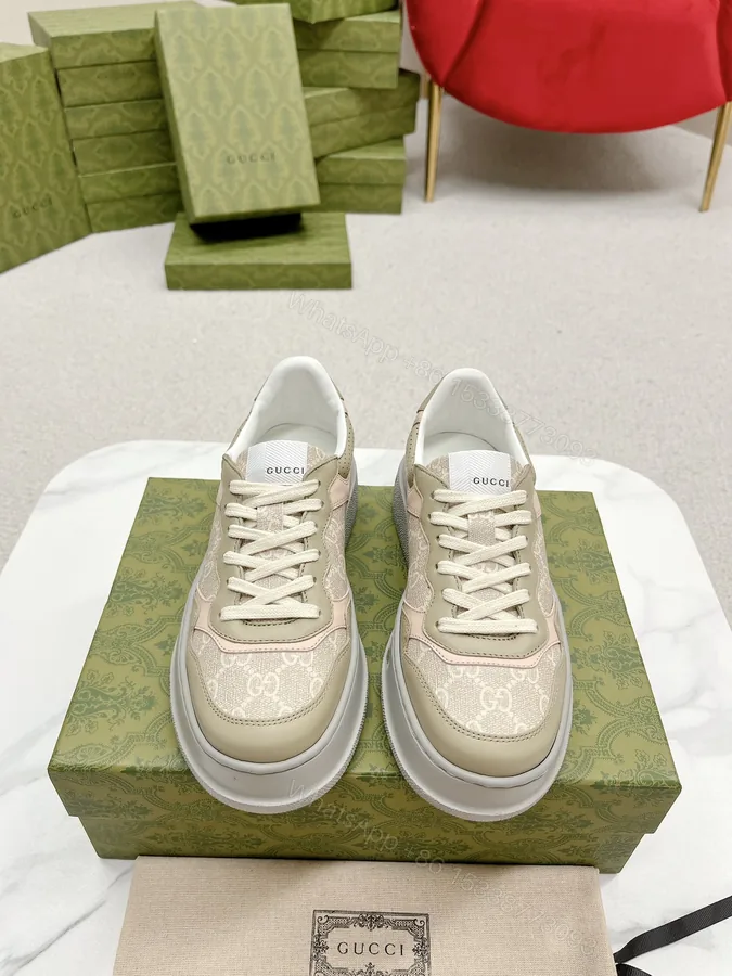 View 1 of Gucci 原單 女款 米白拼色厚底休閒鞋 溫柔氣質百搭款