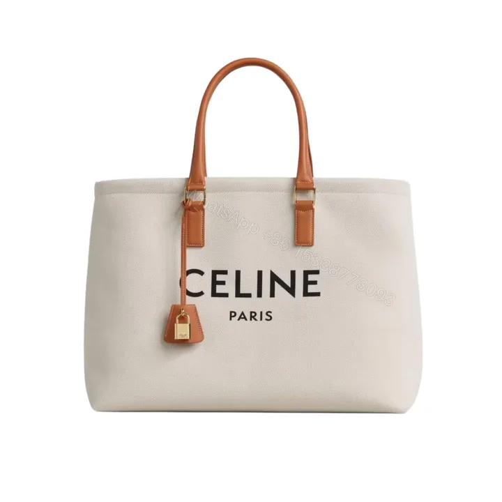 View 1 of CELINE HORIZONTAL CABAS TOTE CANVAS BEIGE 33CM