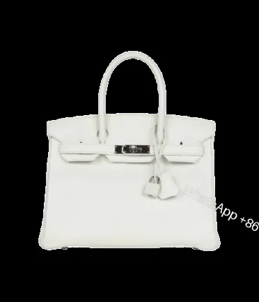 View 1 of Hermès Birkin 30 White Clemence Palladium Hardware
