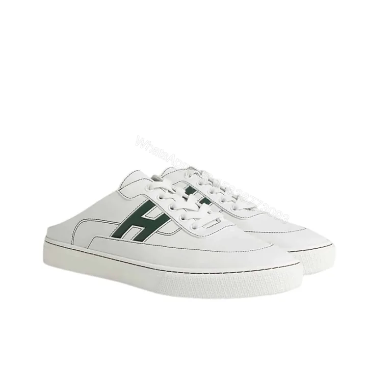 View 1 of Hermes Keep Sneaker Blanc And Vert Bouteille H251913ZH14400