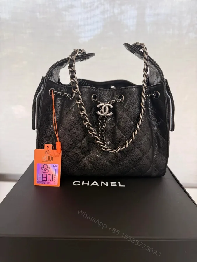 View 1 of Chanel 25 Small Black Sliver Hardware