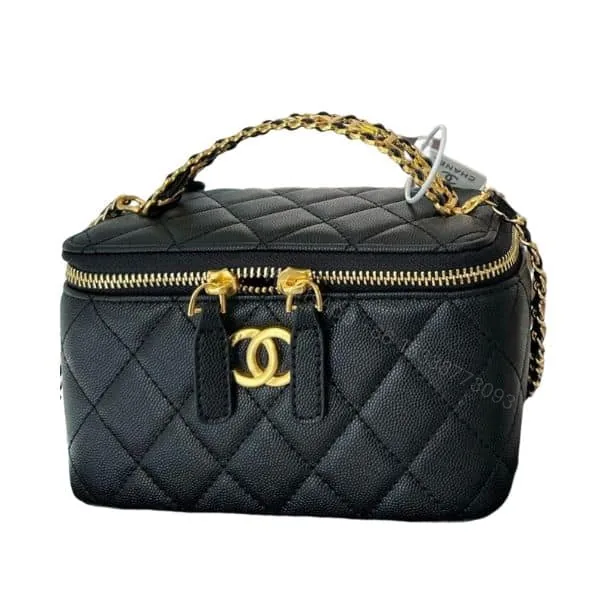 View 1 of Chanel Small Vanity Case SS22 Black 17Cm