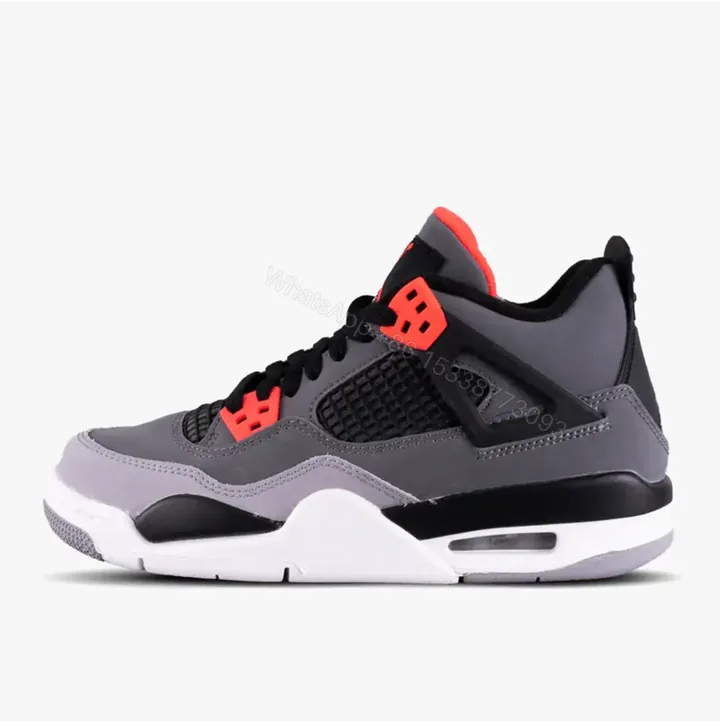 View 1 of Air Jordan 4 Retro (GS) Infrared