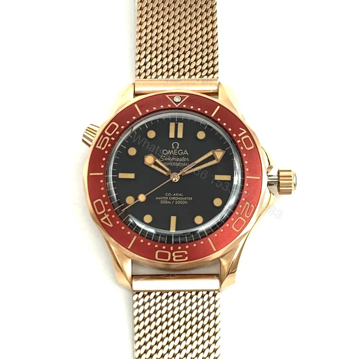 View 1 of Omega Seamaster Diver 300M Master Co-Axial 42 Bronze Gold Black Bracelet 210.90.42.20.01.003