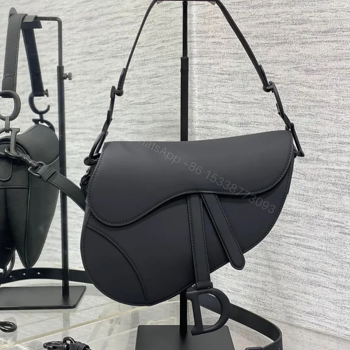 View 1 of Dior Saddle Bag in Black with Black Hardware