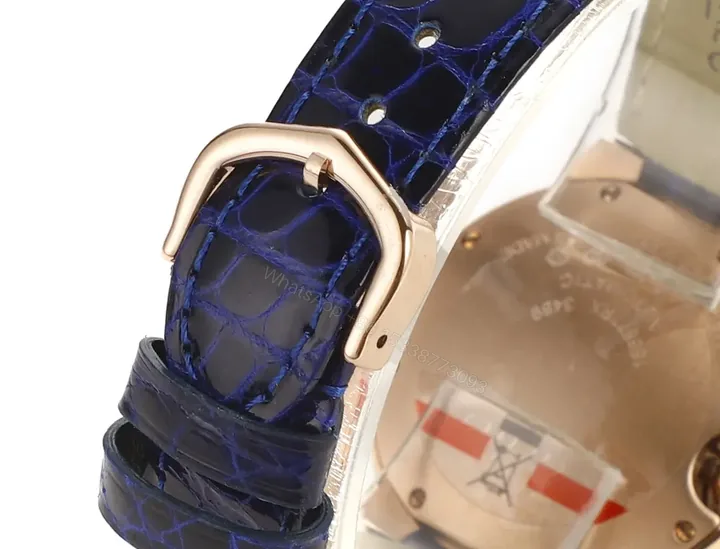 View 1 of ZF Factory Cartier Ballon Bleu WJBB0080 Rose Gold Watch with Blue Leather Strap