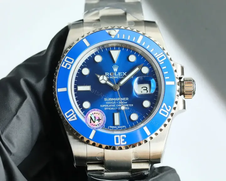 View 1 of Rolex Submariner Smurf Blue 40mm White Gold 116619lb-0001