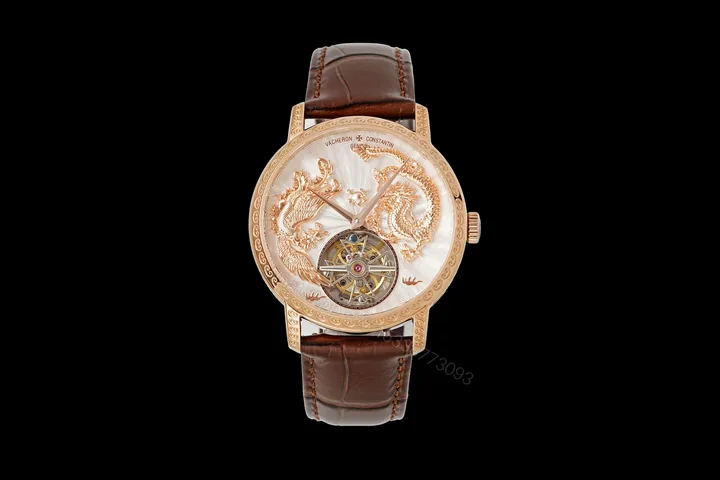 View 1 of Vacheron Constantin Traditionnelle Tourbillon Dragon Phoenix Engraved Dial Watch 41mm 2026 Edition RG-VC-TRADITIONNELLE-DRAGON-PHOENIX-41