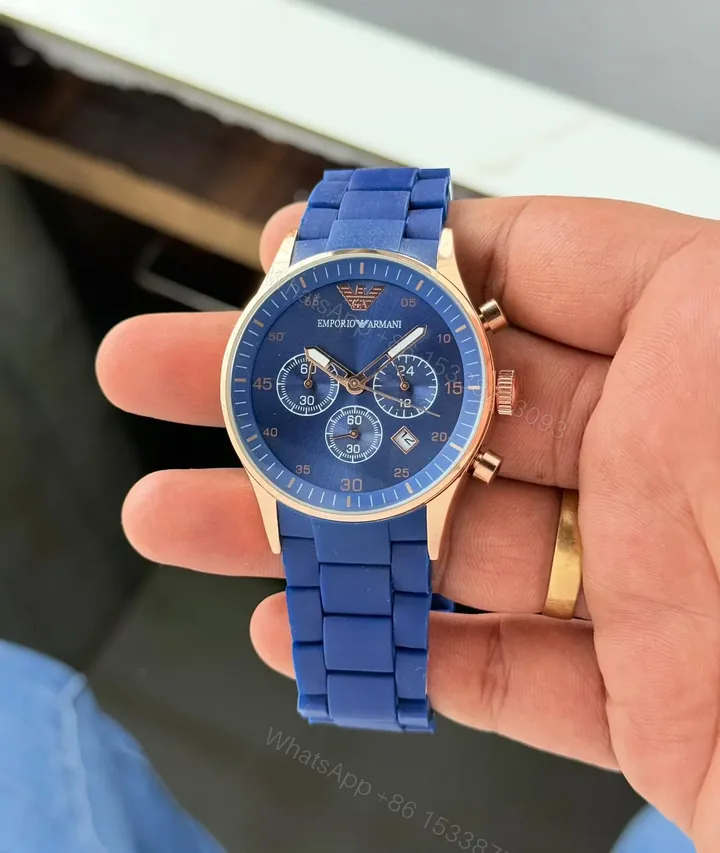 View 1 of Emporio Armani Blue Dial Round case