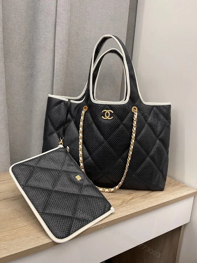 View 1 of Design Chanel 2023 Raffia Coco Beach Tote
