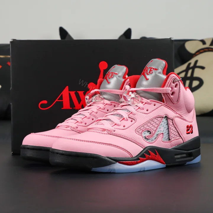 View 1 of Awake NY x Air Jordan 5 Retro Pink Reps
