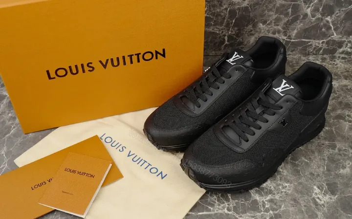 View 1 of Black Textured Sneakers: Subtle LV-Inspired Luxury Comfort