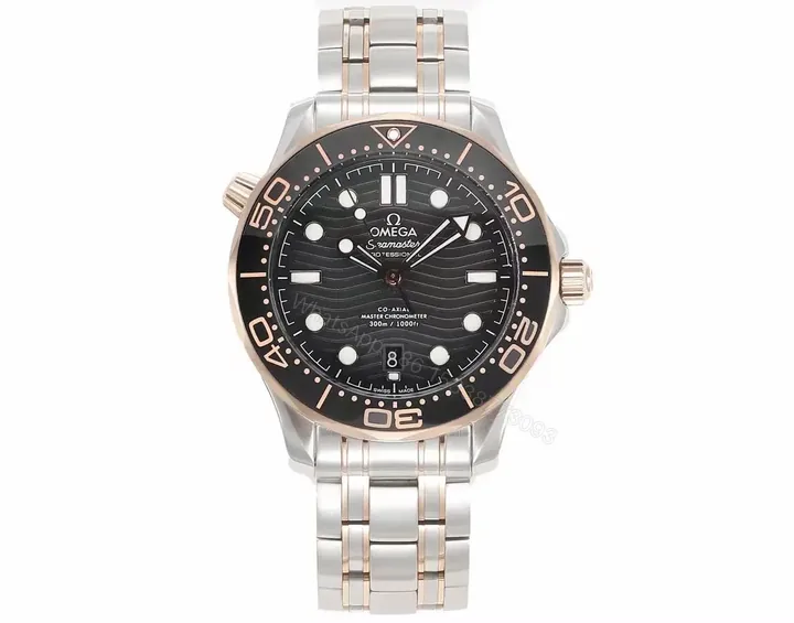 View 1 of Omega Seamaster Planet Ocean 600m Co-Axial Master Chronometer 42mm Diver’s Watch Stainless Steel and Rose Gold with Black Ceramic Bezel and Black Dial