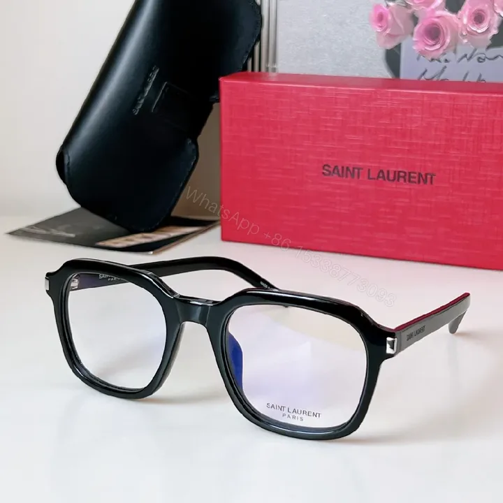 View 1 of Bold Black Acetate Square Eyewear with Luxury Detailing