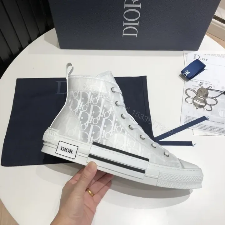 View 1 of Couture-Patterned Dior Monogram High-Top Sneaker