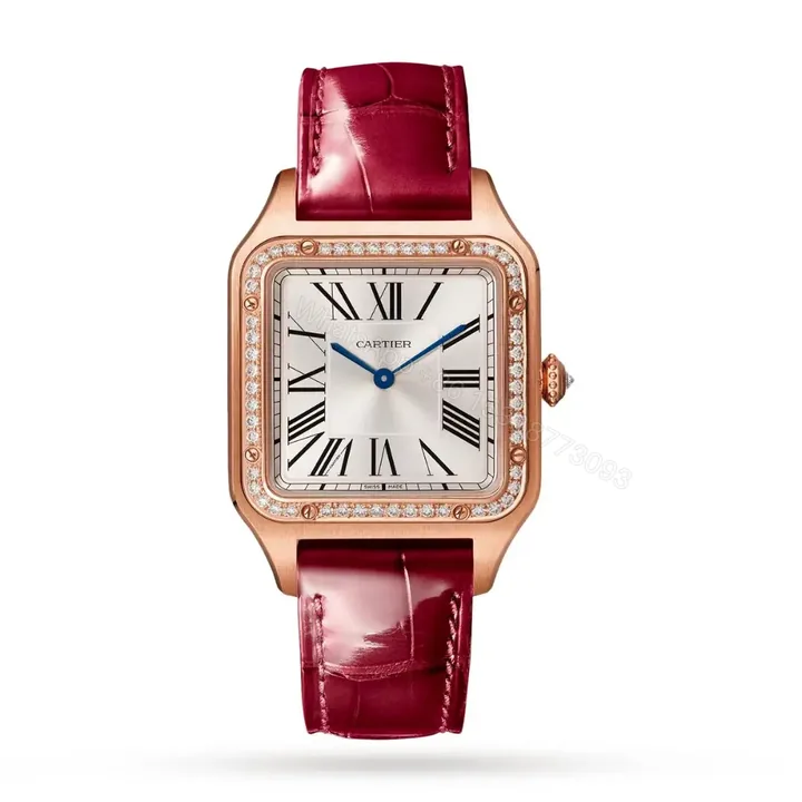 View 1 of Cartier Santos Dumont Rose Diamonds Replica