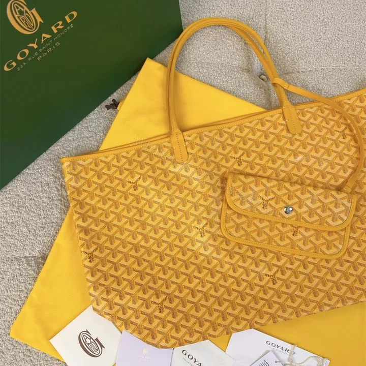 View 1 of 高仿Goyard*STLOUI2滿印Tote媽咪袋黃色大號免檢版