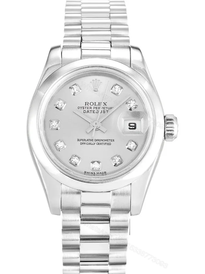 View 1 of Replica Rolex Lady-Datejust Silver Dial 179166 26 mm