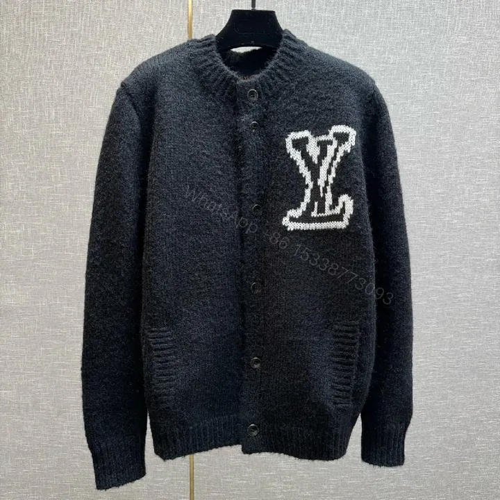 View 1 of Cozy Luxury Cardigan Jacket with Signature Logo