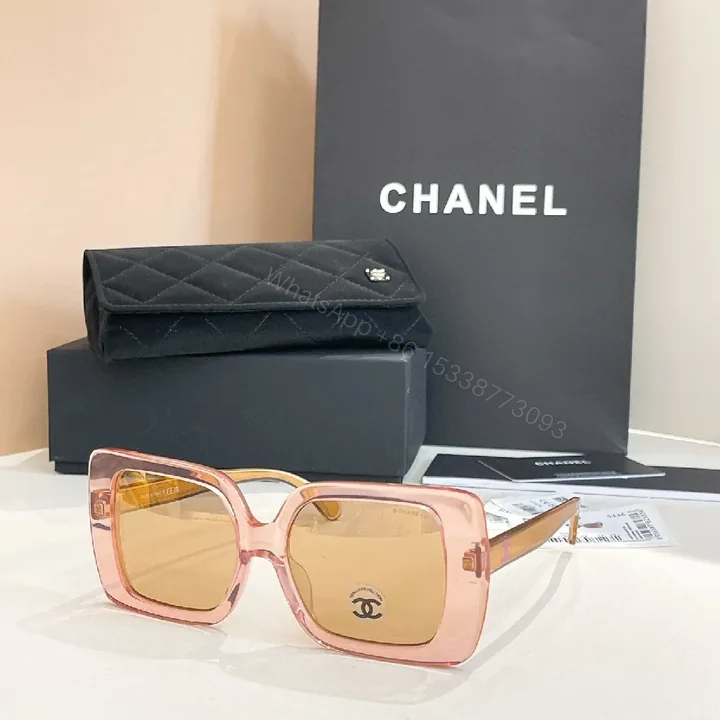 View 1 of Soft Pink Luxe Sunglasses, Oversized Square, UV Shield