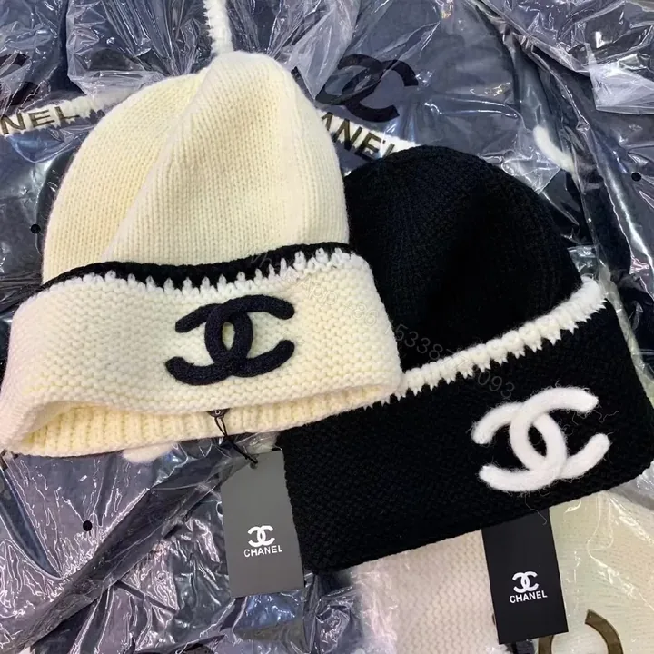 View 1 of Chunky Logo Knit Beanie Set: Premium Cold-Weather Warmth