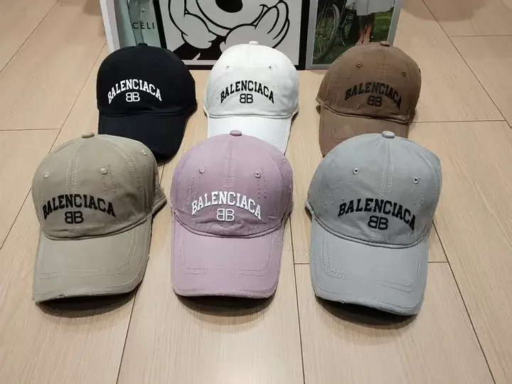 View 1 of Six-Panel Cap with Embroidered BALENCIAGA BB Logo