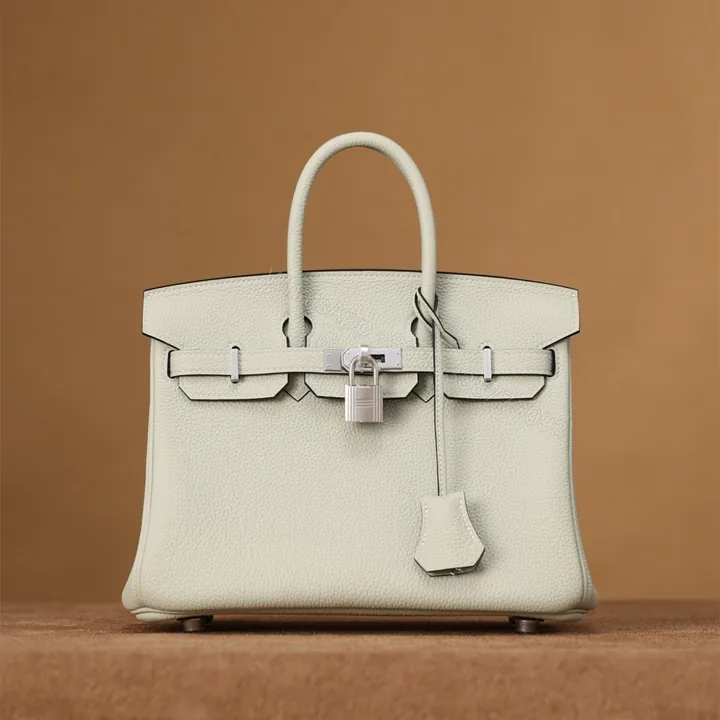 View 1 of 高仿Hermes*Birkin25Togo牛皮水晶灰銀扣/純手工