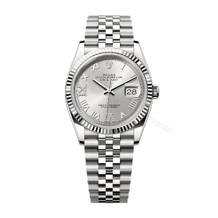 View 1 of Rolex Datejust Silver Roman Dial Replica