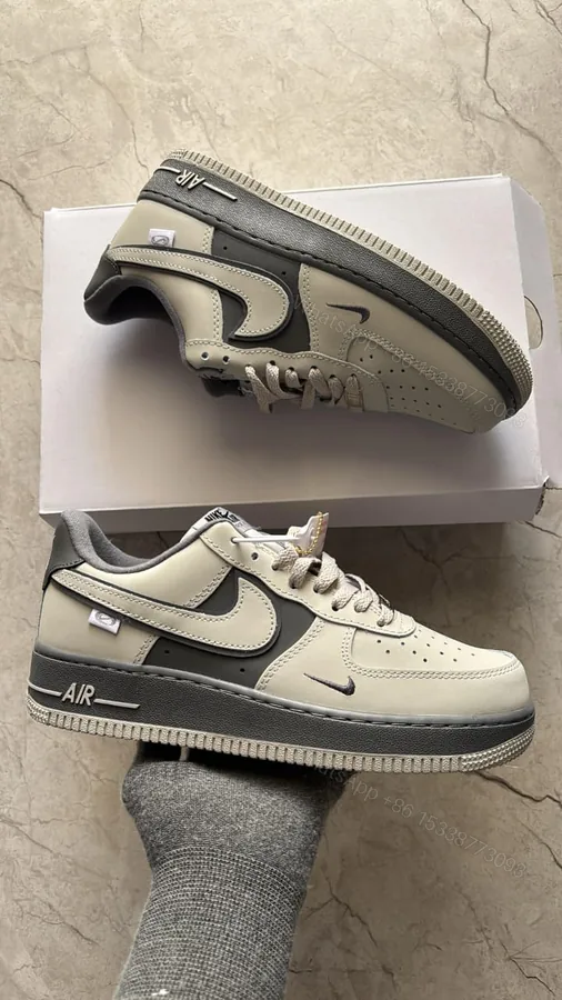 View 1 of First Copy Nike Air Force Grey Shoes