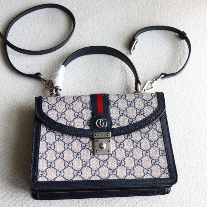 View 1 of GucciA貨Ophidia老花翻蓋包 女款優雅設計鎖扣斜背包