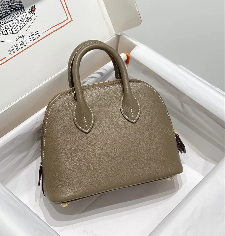View 1 of Hermes 高仿 女款 Bolide 手提斜背包 大象灰經典通勤款