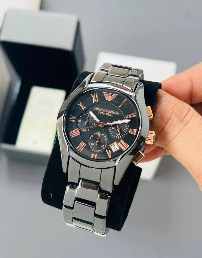 View 1 of Emporio Armani AR1410 Black Chronograph 38mm Quartz