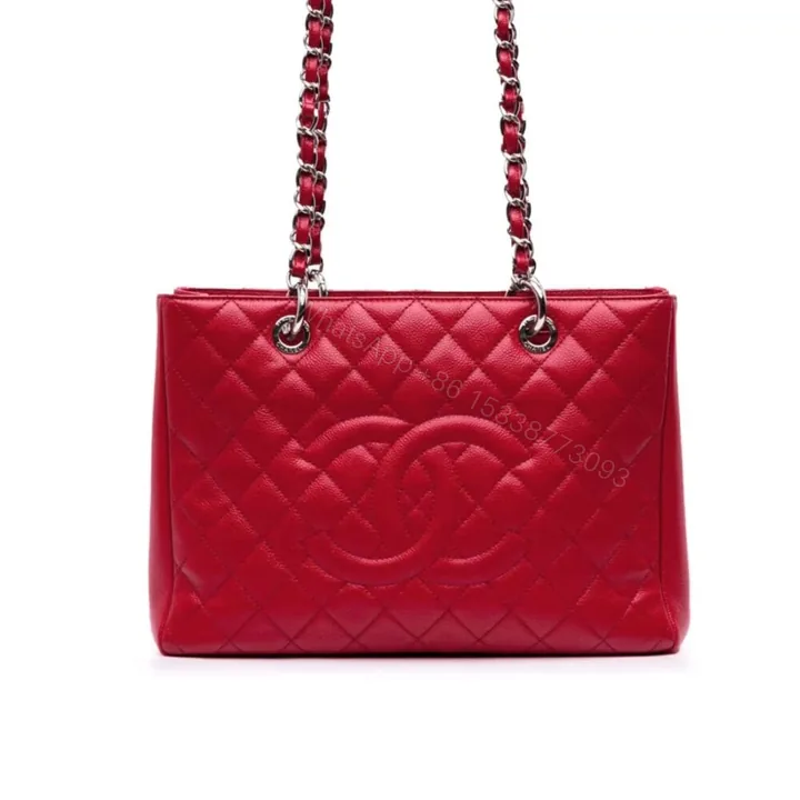View 1 of Chanel Grand Shopping Tote Red 33Cm