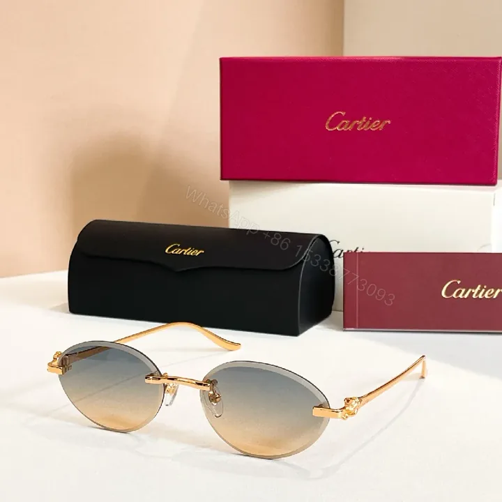 View 1 of Gold-Tone Round Sunglasses with Gradient Lenses, Deluxe Frame, All-Day Comfort