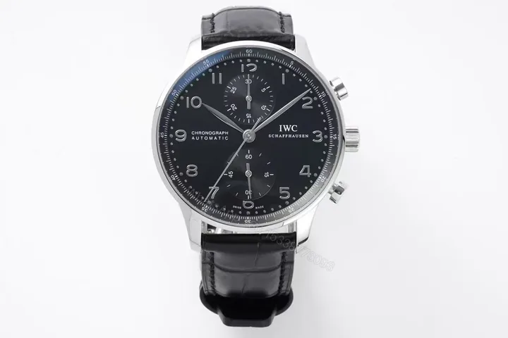 View 1 of IWC Portugieser Chrono-Rattrapante Stainless Steel / Cortina IW3712-13