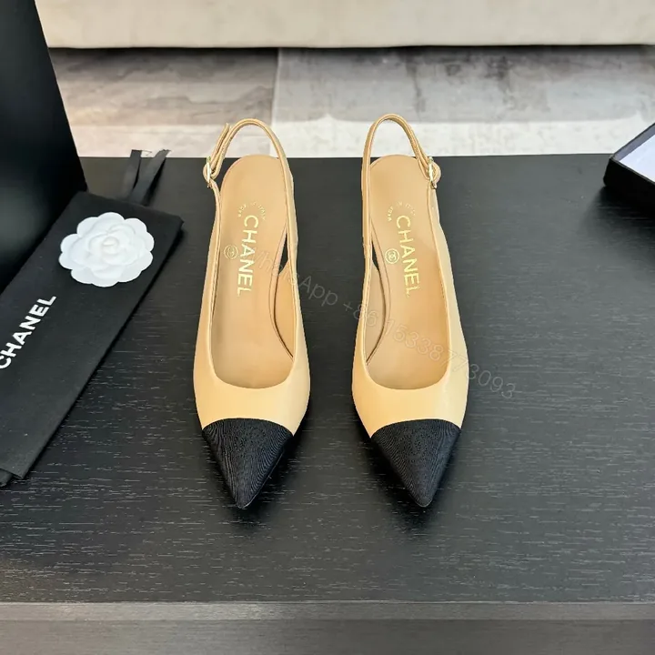 View 1 of Two-Tone Pointed-Toe Slingbacks: Luxe Comfort