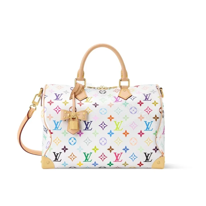 View 1 of Louis Vuitton TM Speedy Soft 30 Multicolor White 30Cm M27789