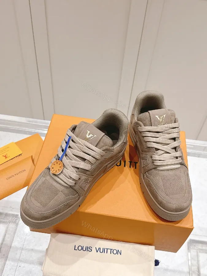 View 1 of Taupe Textured Luxe Sneakers - All-Season Comfort