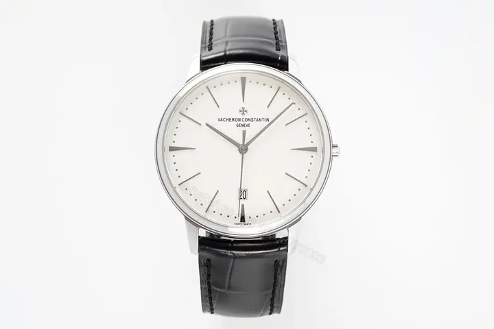 View 1 of JJ Factory Vacheron Constantin Patrimony 85180 Series Watch – Silver and Black, Minimalist Style, 40MM Case, 1950s Inspired Design