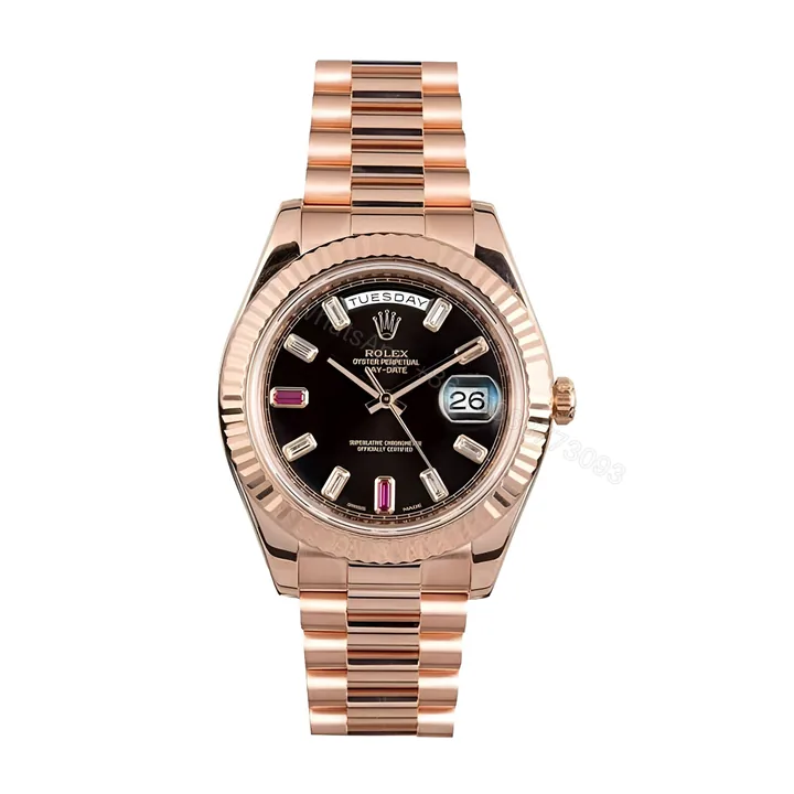 View 1 of Rolex Day-Date II 218235 Rose Gold Black Replica