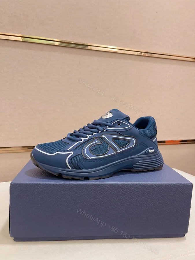 View 1 of Dior 精品仿製男士藍色運動鞋 CD標誌設計 流線感厚底造型