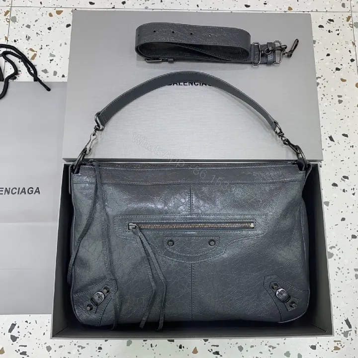 View 1 of Textured Leather Everyday Crossbody with Subtle Hardware Detailing