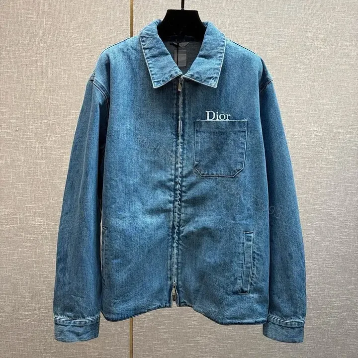 View 1 of Denim Zip Jacket — Subtle Luxury, Modern Texture, Premium Comfort