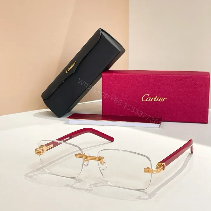 View 1 of Rimless Gold-Accent Eyewear: Bold Modern Luxe
