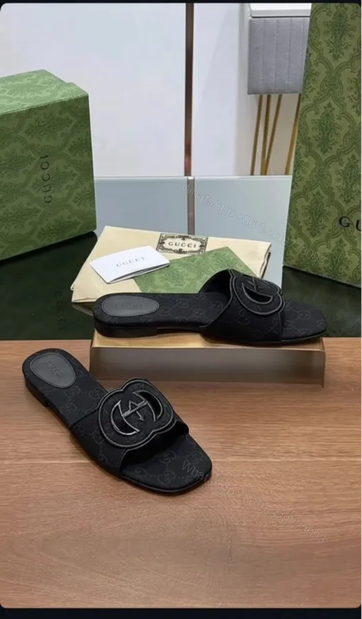 View 1 of First Copy Gucci Flats with Original Box & Handbag
