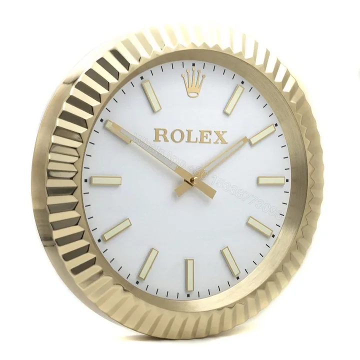 View 1 of ROLEX WALL CLOCK – WIMBLEDON OYSTER DATEJUST GOLD