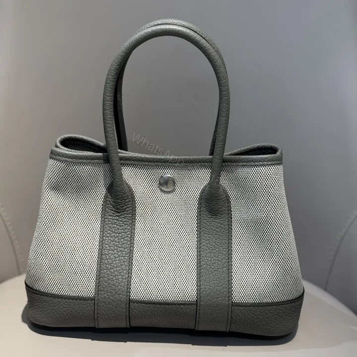 View 1 of Hermes 高仿 Garden Party 灰色拼帆布手提包 女款休閒托特包