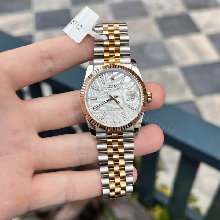 View 1 of Rolex Datejust 36mm Super Clone 1:1 Palm Leaf Grey Dial