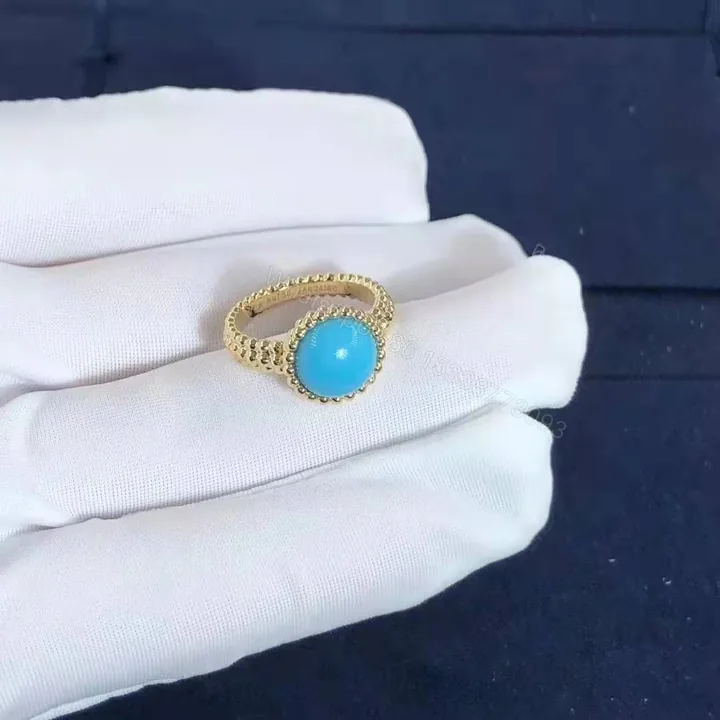 View 1 of Van cleef & arpels Perlée couleurs ring Yellow gold, turquoise